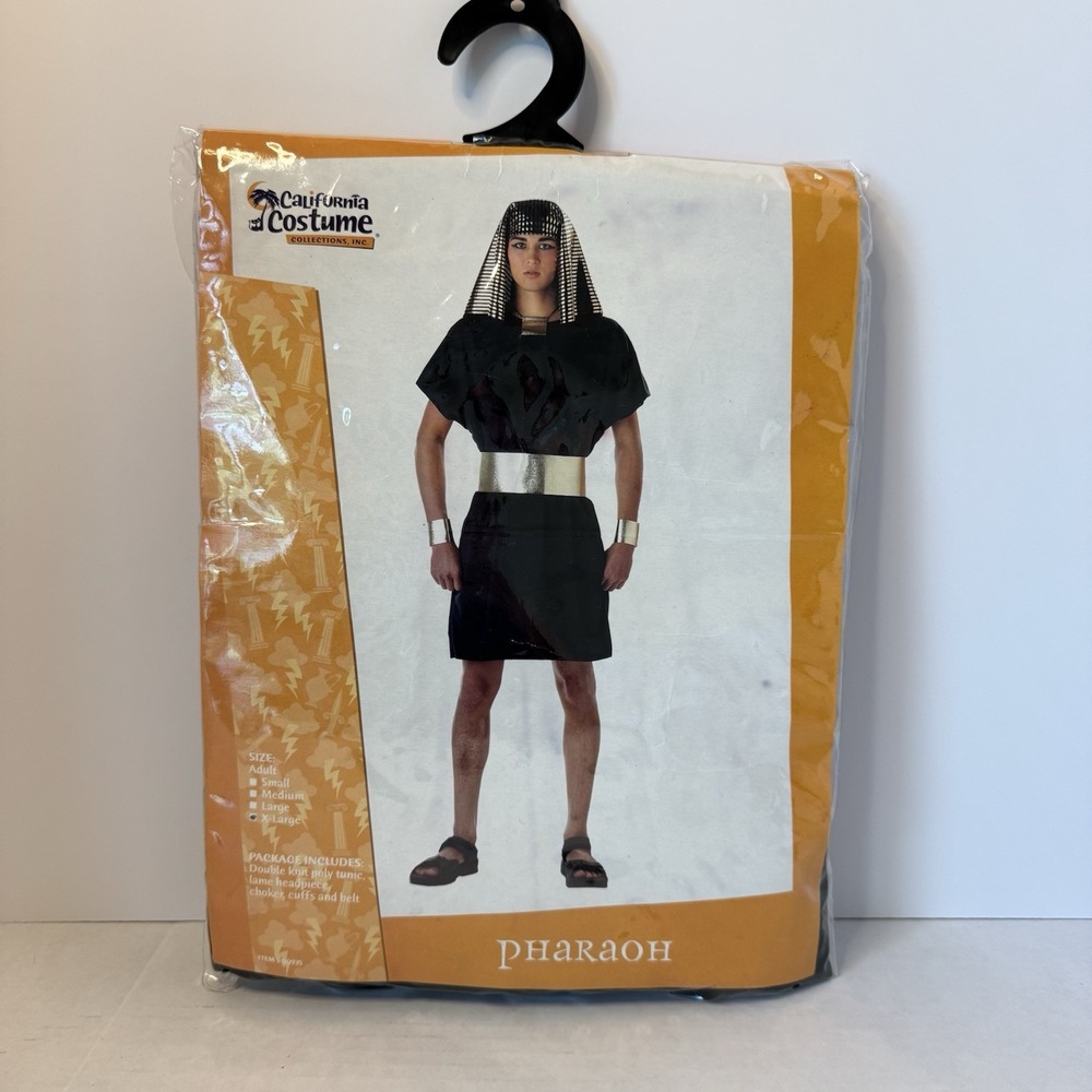 Adult Men Egyptian King Tut Pharaoh Halloween Costume California Costume Size XL